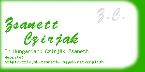 zsanett czirjak business card