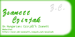 zsanett czirjak business card